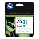 Original Cyan Inkjet Cartridge 3-Pack (712)