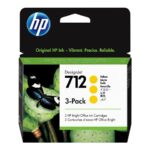 Original Yellow Inkjet Cartridge 3-Pack (712)