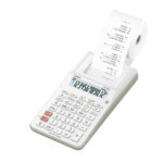 Mini Writing Calculator with Battery, Optional AC Adapter White - HR-8RCE-WE