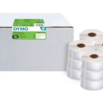 Rolls of 1000 Dymo multipurpose labels 57x32 mm - value pack 12 rolls - white