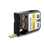Original Dymo XTL All-Purpose Vinyl Labels, 12mm - black/yellow