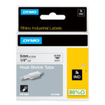 Dymo RHINO 18051 heat shrink tubing 6 mm x 1,5 m - black on white (S0718260)