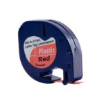 Compatible Ribbon Red Letratag Plastic Labels