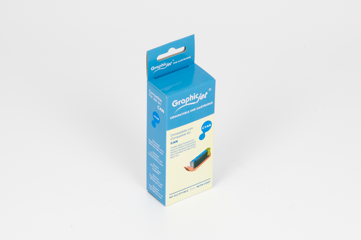 4608884 Compatible Cyan Cartridge (CLI-571C XL) - Image 1