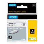 Dymo RHINO 18055 heat shrink tubing 12 mm x 1,5 m - black on white (S0718300)
