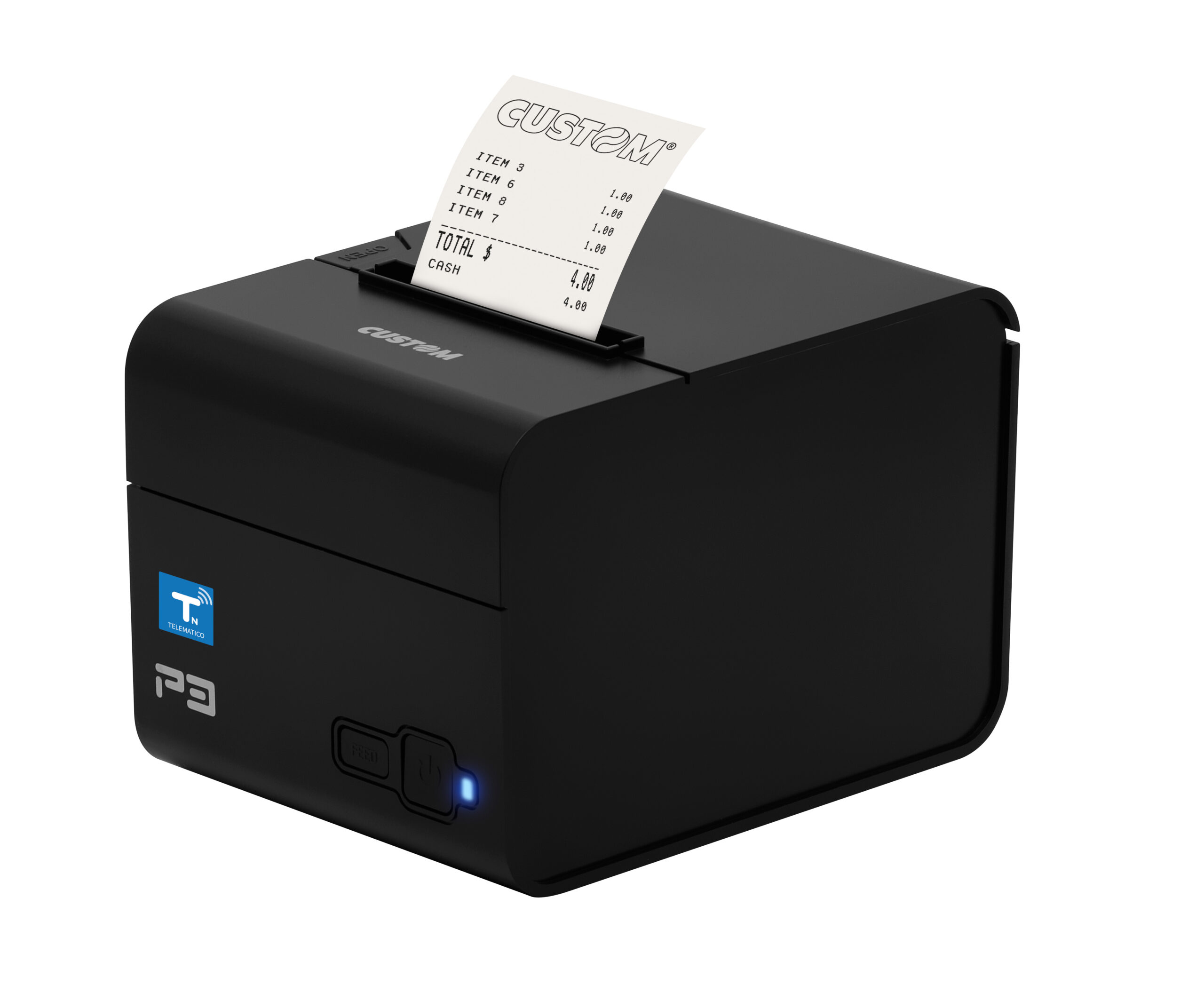 F255719 Fiscal Printer Custom P3-N RT ETH USB RS232 Black - Image 1